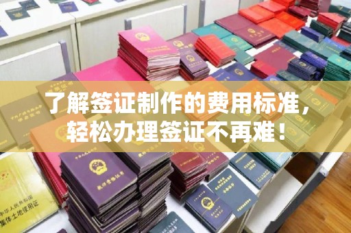 确山了解签证制作的费用标准，轻松办理签证不再难！